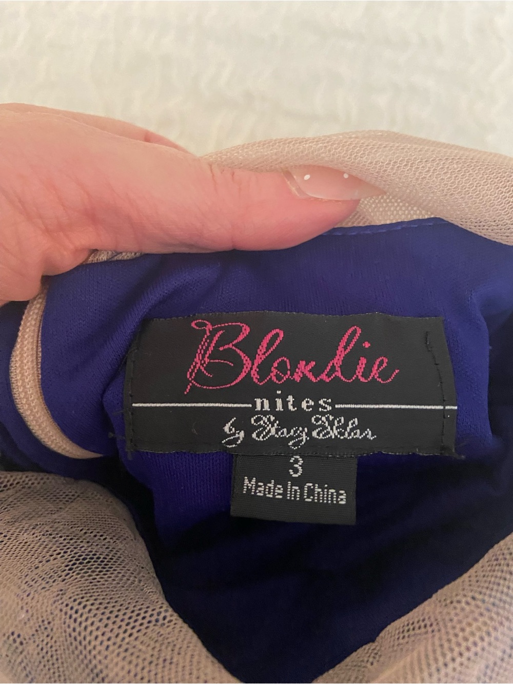 BLONDIE NITES PROM/HOMECOMING BRIGHT BLUE EVENING GOWN SIZE 3 - Picture 6 of 10